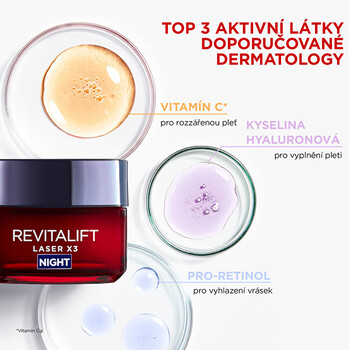 Revitalift Laser X3 Night Cream - Krém proti starnutiu pleti